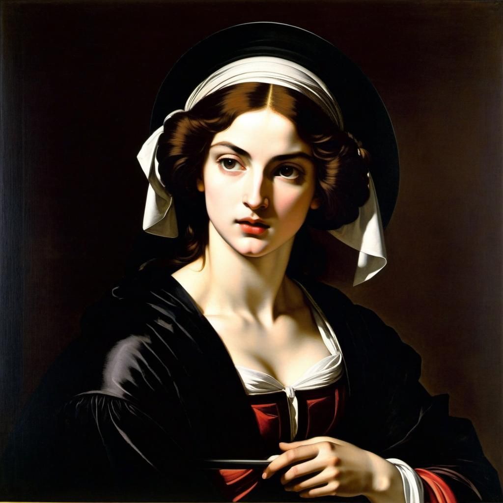 Ink Print Inspired by Gentileschi, Waterhouse, Caravaggio