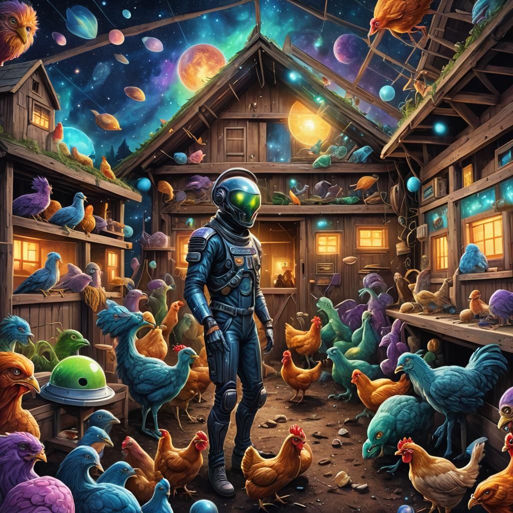 Astral Aliens Take Over Chicken Coop