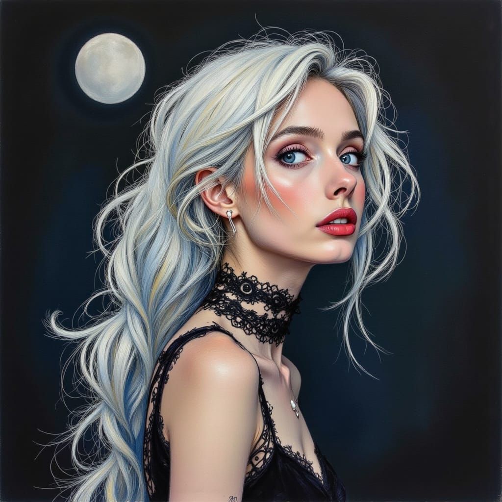 Enchanting Goddess in Soft Pastel Dreamscape