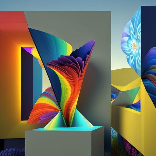 Psychedelic Fractal Flowers in Surreal Technicolor