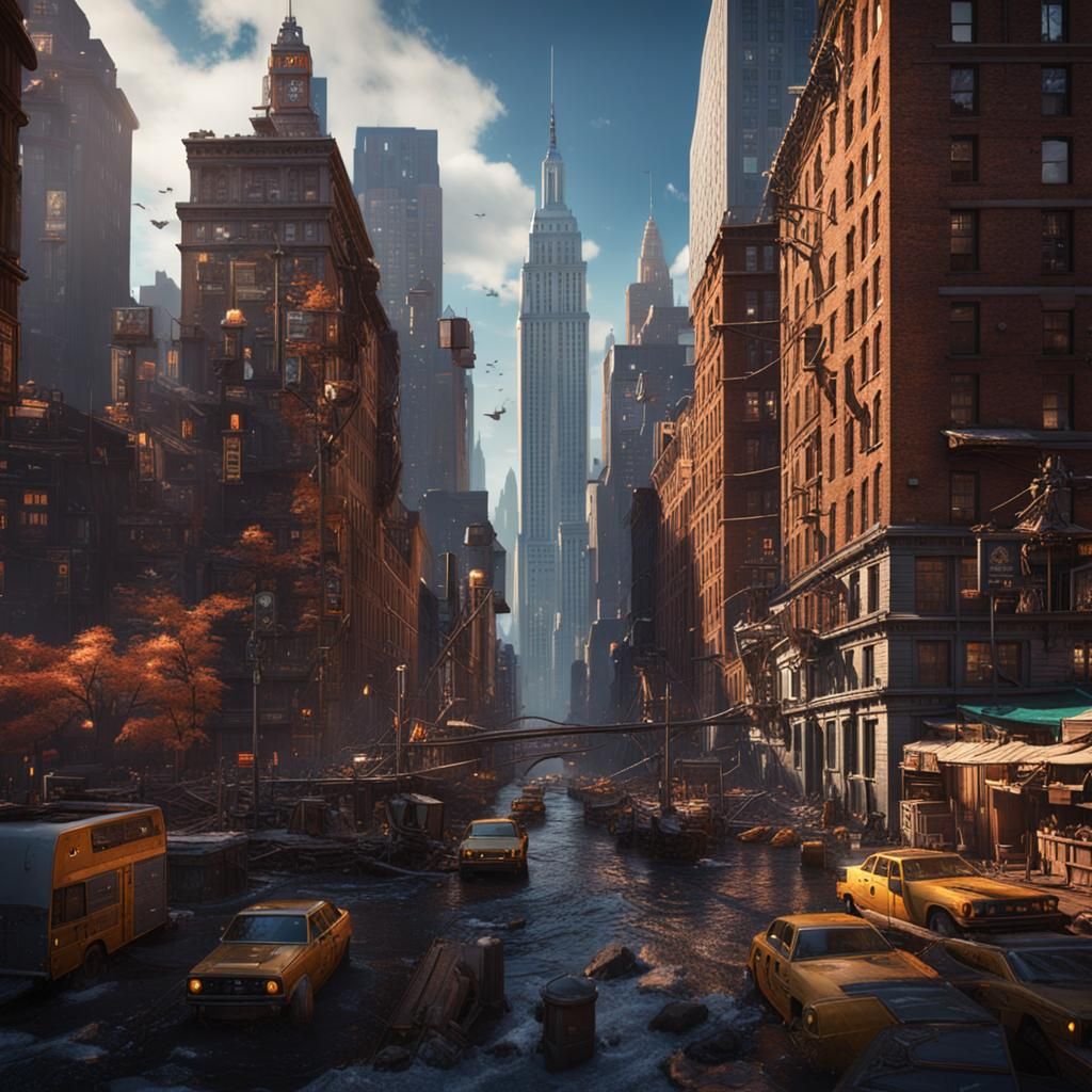 Fantastical New York City Concept Art