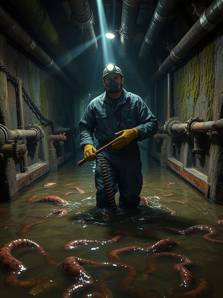 Sewer Worker Battles Cryptid Creatures in the Depths