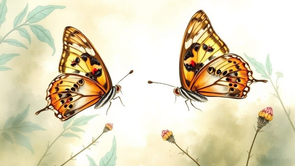 Speckled Wood Butterflies Engage in Territorial Dance, Whims...