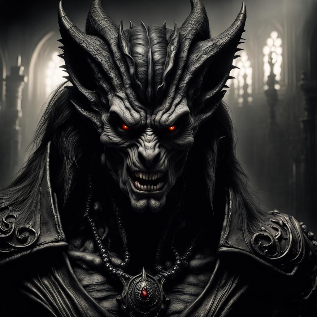 Gothic Werewolf: Mephistopheles in Hyperrealistic Detail