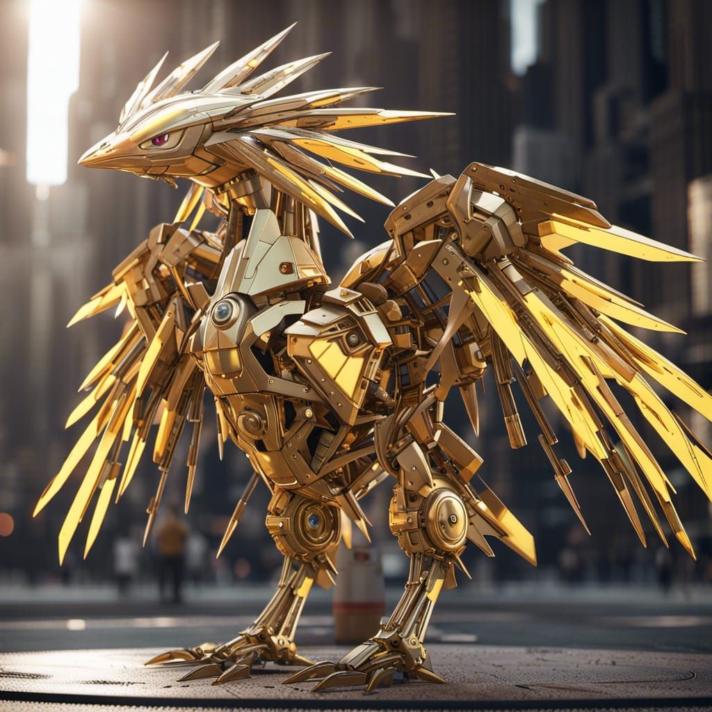 Futuristic Sci-Fi Mech Zapdos Ground Shot