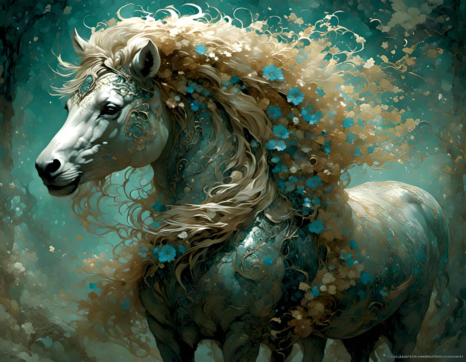 Ice Jade Dragon Woman in Fantasy Art Style