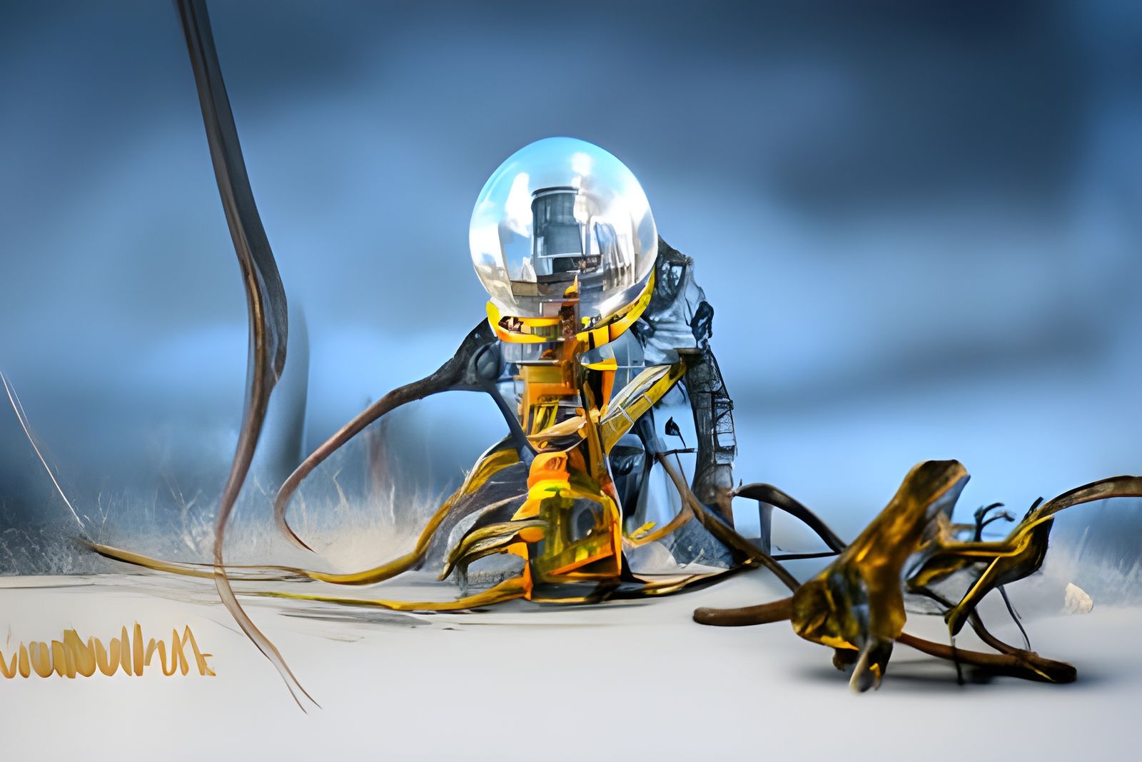 Alien Dreamscape: Strange Worlds in Cyberpunk Style