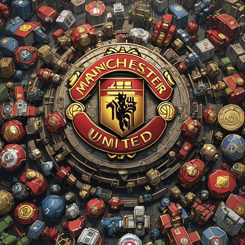 Manchester United Avengers Logo in Anime Style