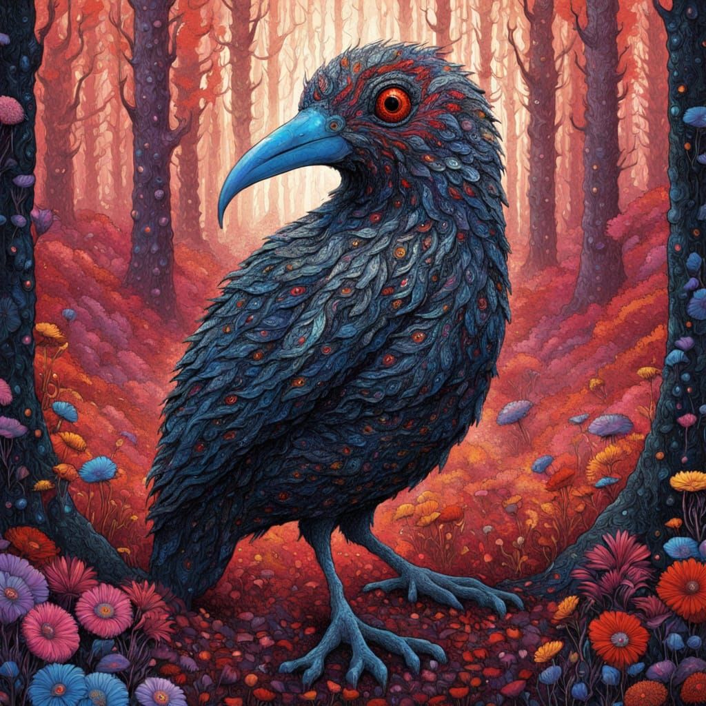 Floral Forest Creature in Sci-Fi Fantasy Style