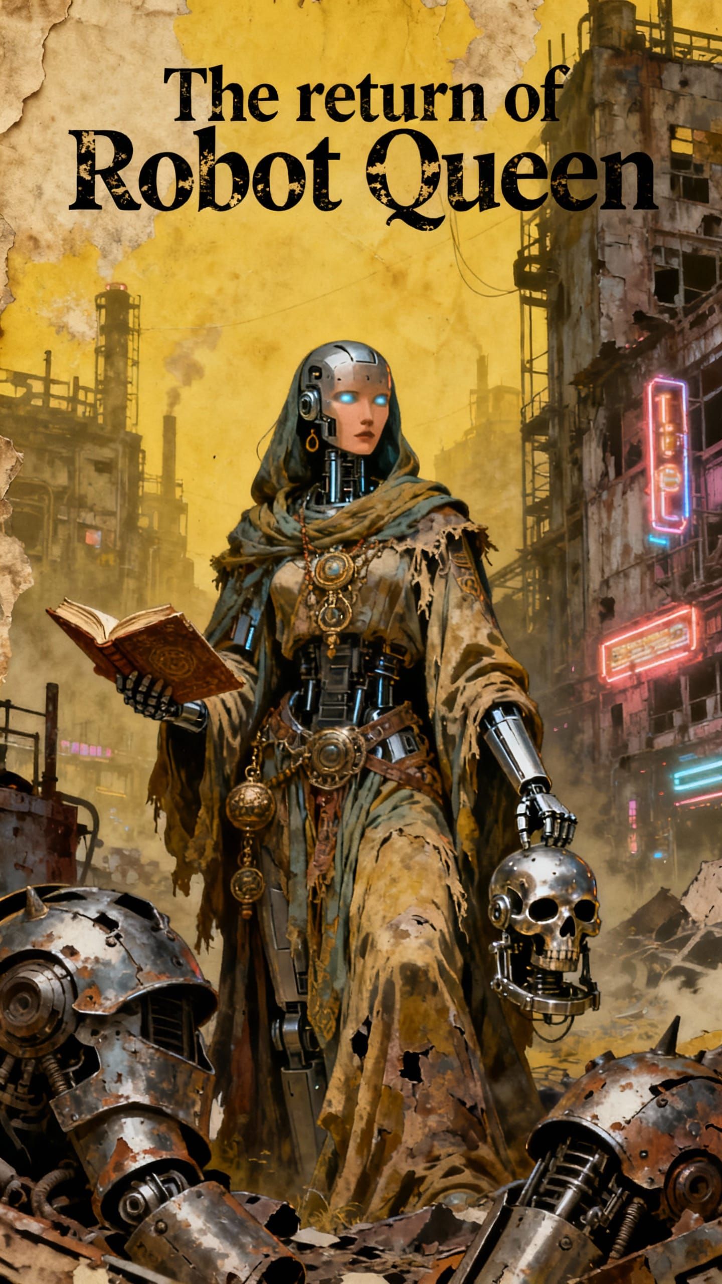 Robot Queen's Return: Dystopian Metropolis Cover Art