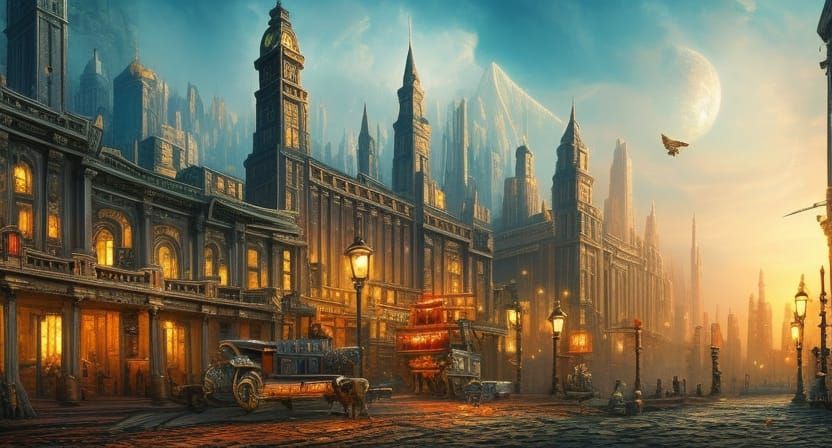 Epic Vintage City: A Sci-Fi Masterpiece