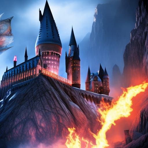 Harry Potter in Fire and Ice: Detailed Matte Painting