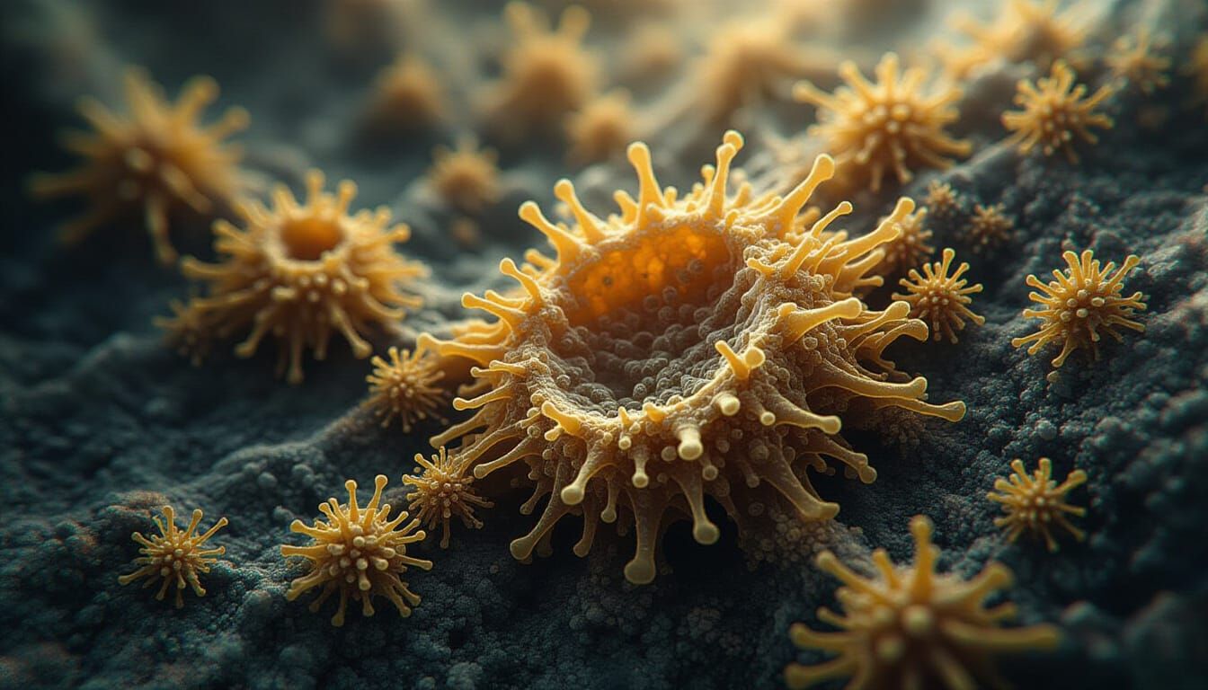 Human Skin Cells Shedding: Macro Photography