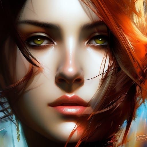 Kazakh Woman Portrait in Hyperdetailed Digital Art