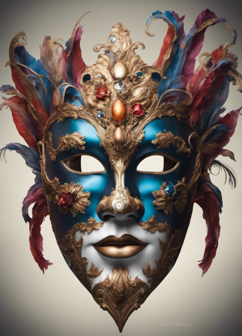 Venetian male carnival mask