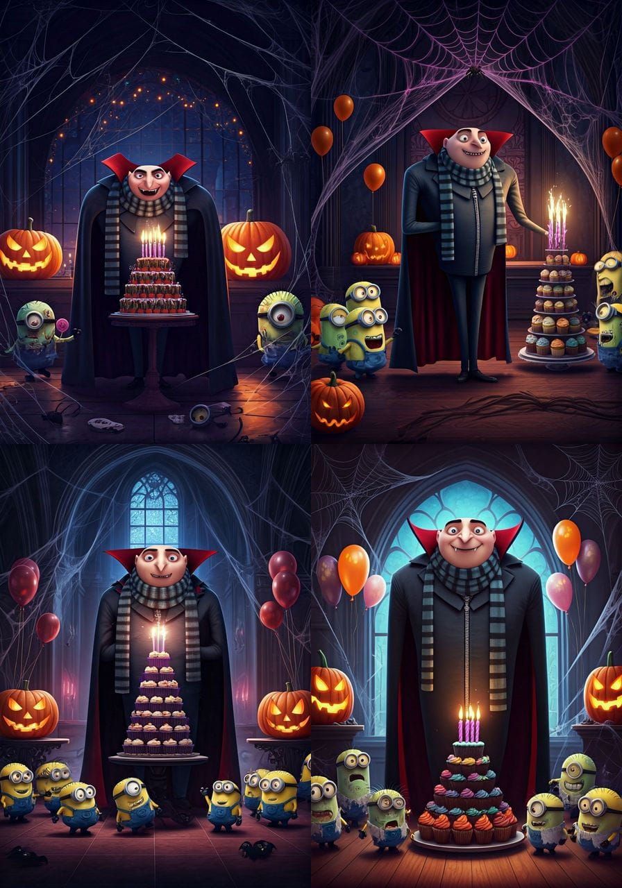 Gru's Spooky Halloween Birthday Bash with Mischievous Minion...