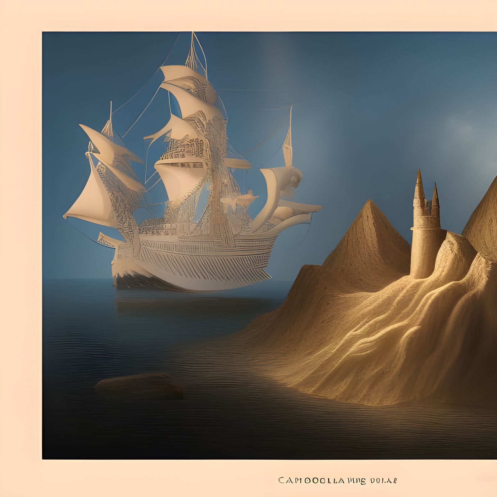 Dream Voyage: Detailed Chip-Carving Matte Painting