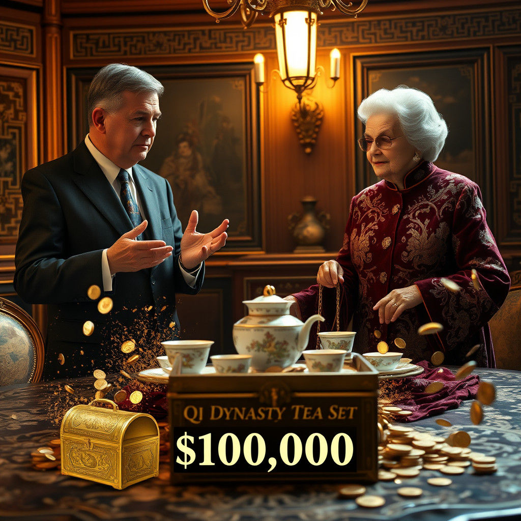 Qing Dynasty Tea Set Appraisal in Opulent Style