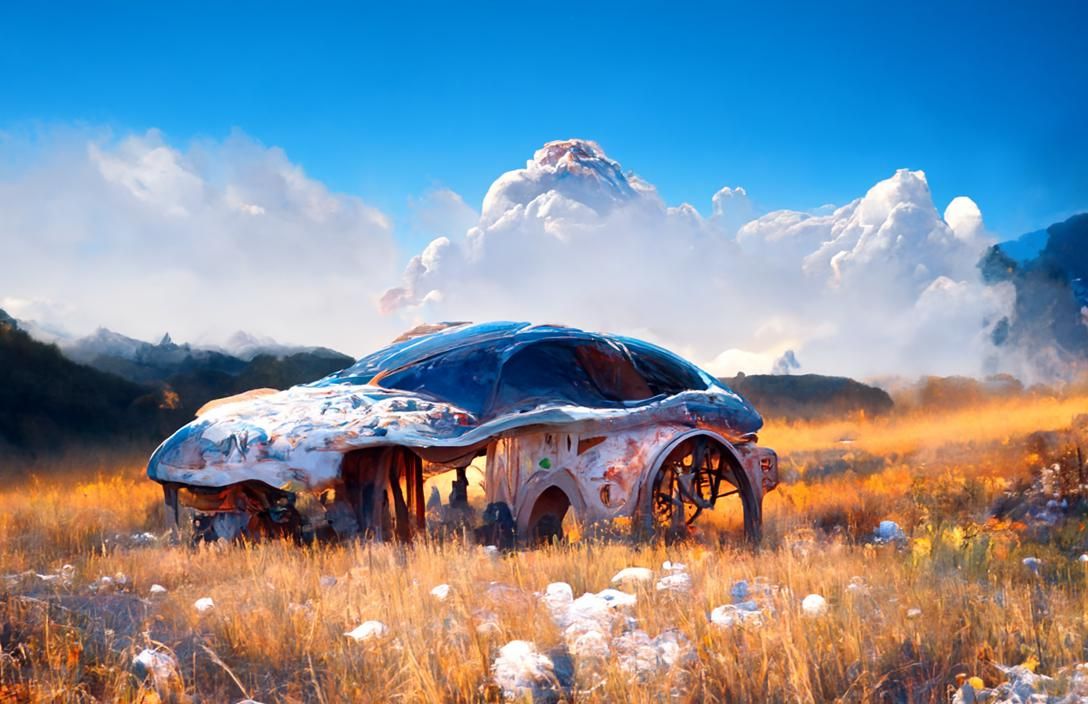 Mushroom Car in Romanticism Style