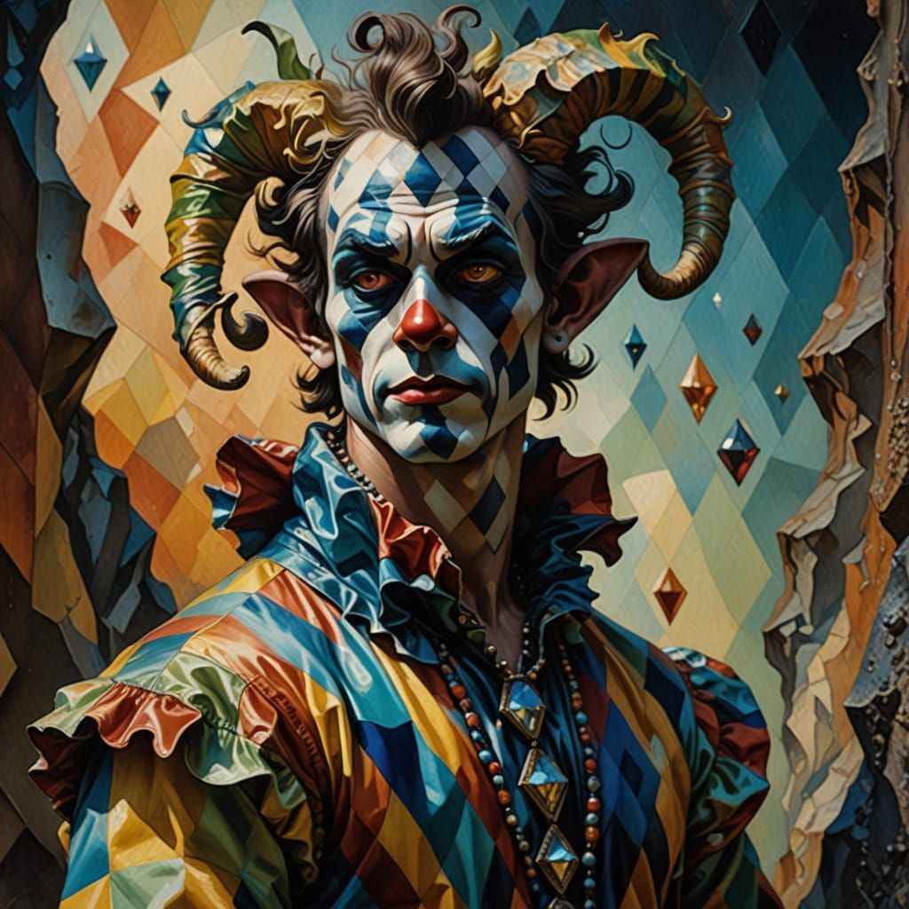 melancholy harlequin satyr