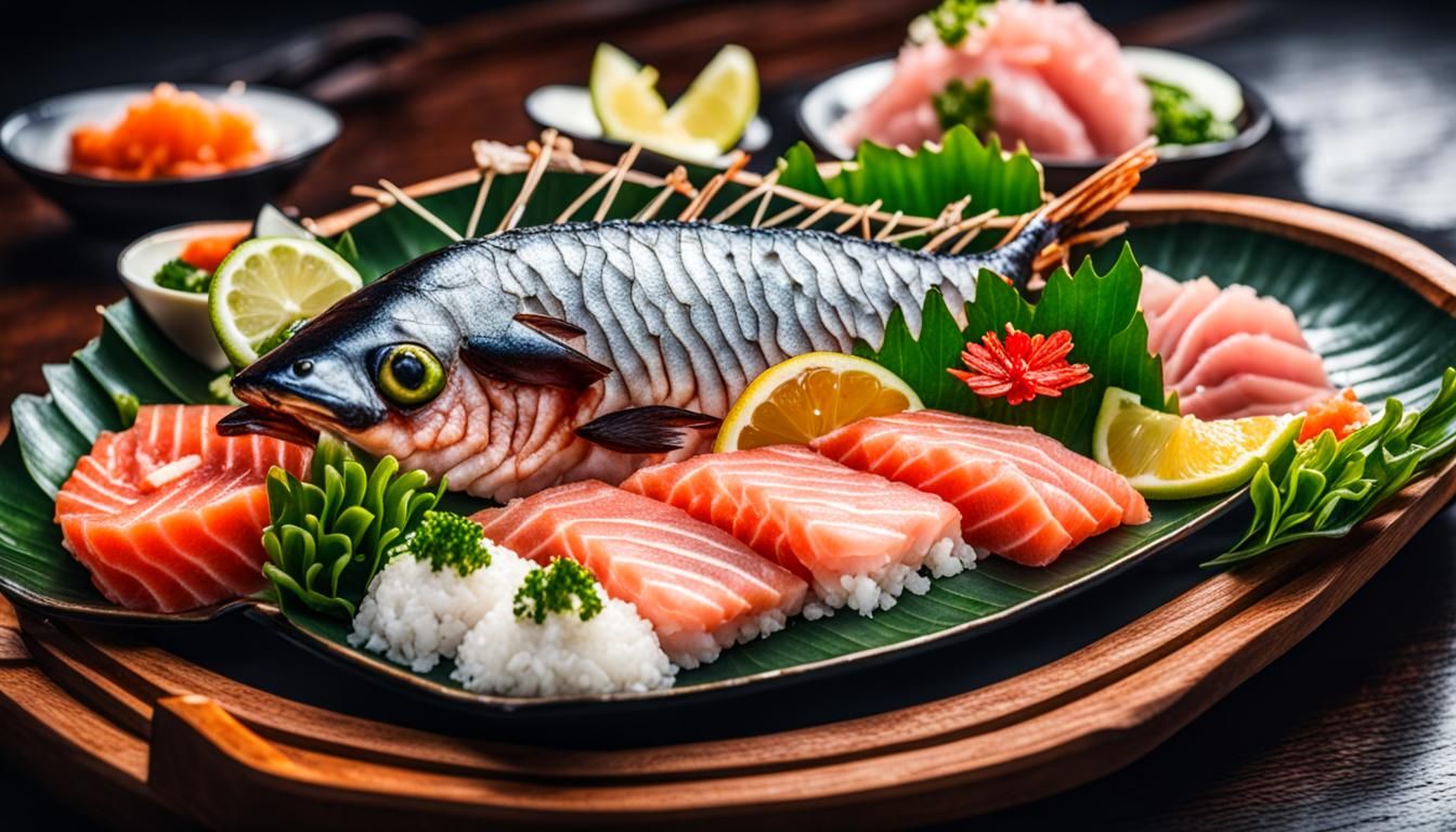 Hyperrealistic Sashimi Dish in Perfect Composition