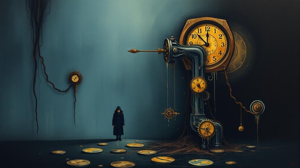 Figure Dissolving into Shadow: A Surrealist Vision