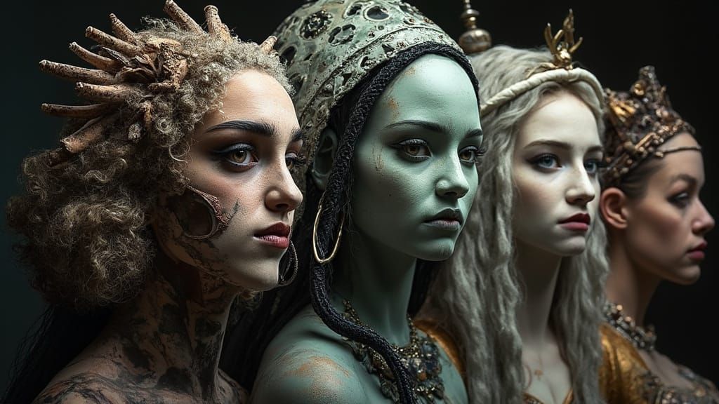 Eclectic Goddess with Diverse Avatars