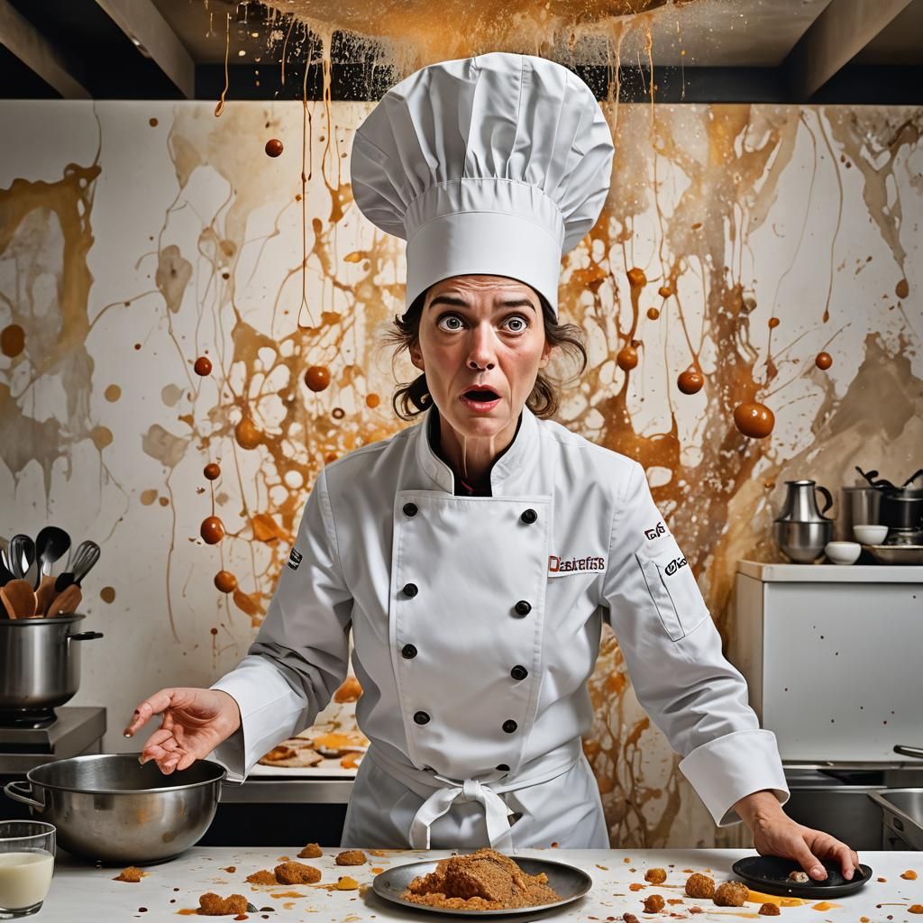 Kitchen Chaos in Klimt Style