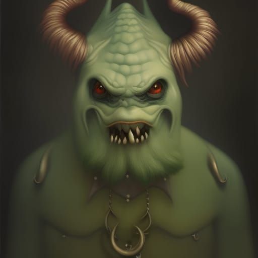 Eerie Bogeyman Portrait in Surreal Dark Fantasy Style