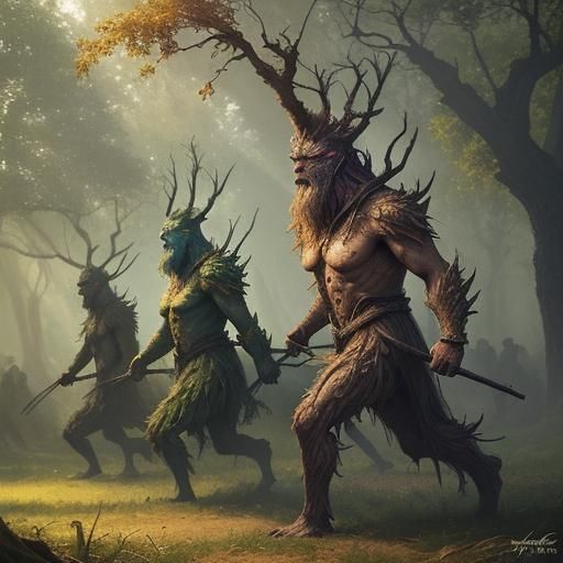 Ents Marching to War: Hyperrealistic Concept Art
