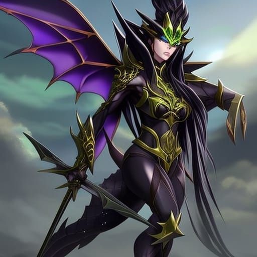 Muscular Dragon with Oozing Acid, in Anime Style