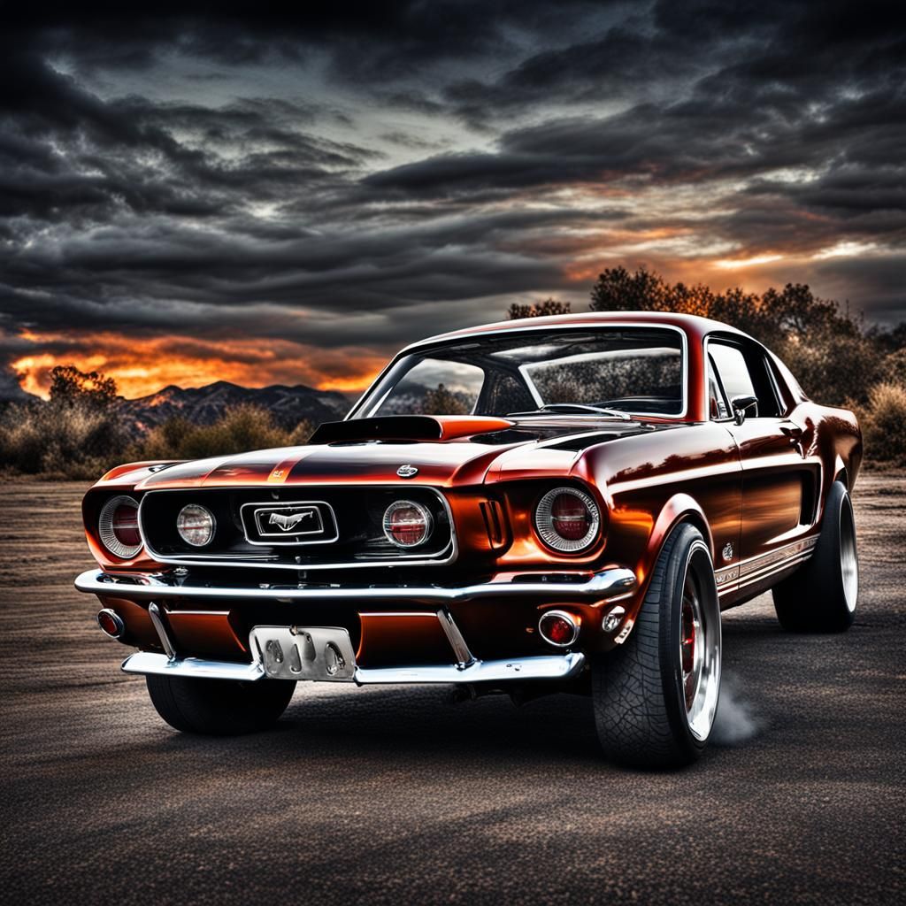 Mustang Burnout in Hyperrealistic Detail