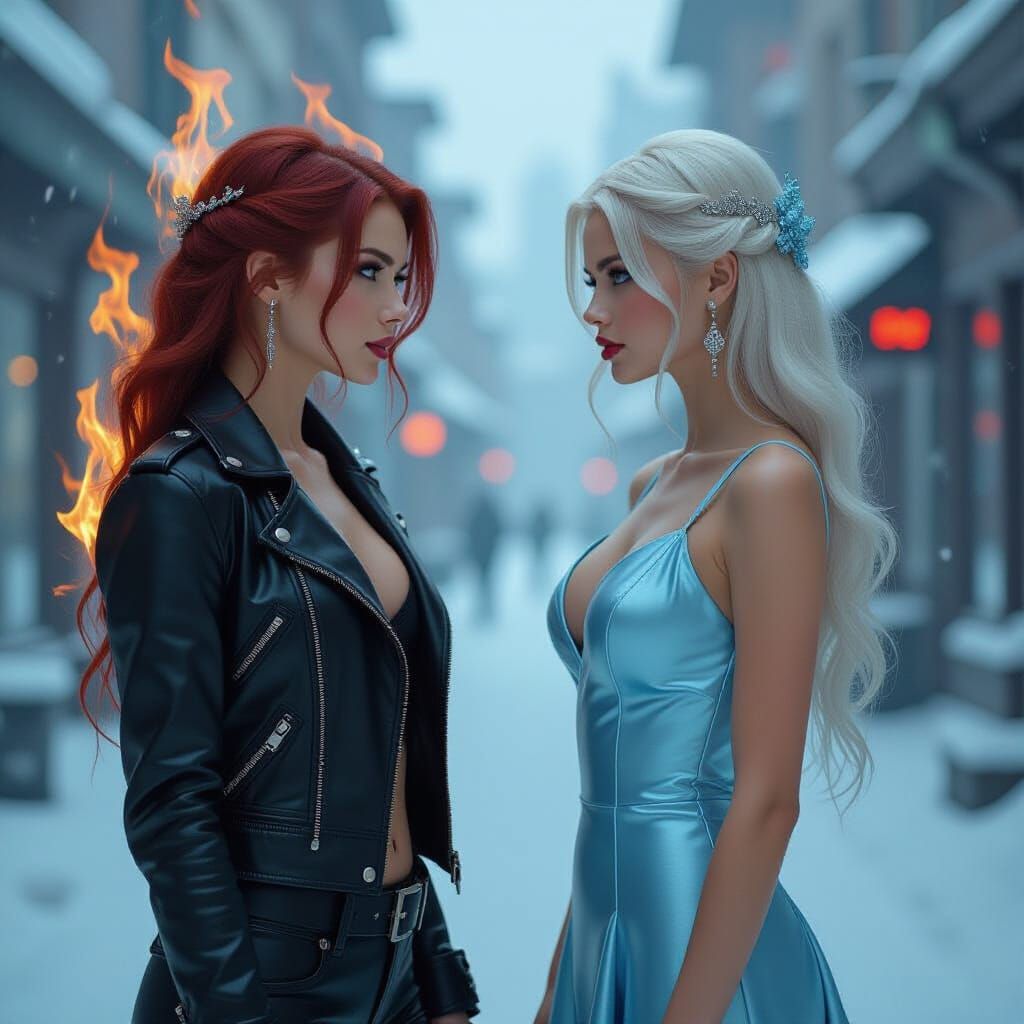 Fire and Ice Personified: Two Beautiful Women in Dystopian R...