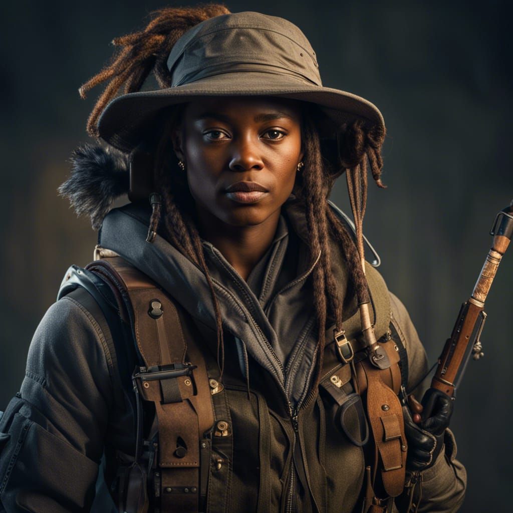 Hyperrealistic Huntress With Bow in 3D Cinematic Style