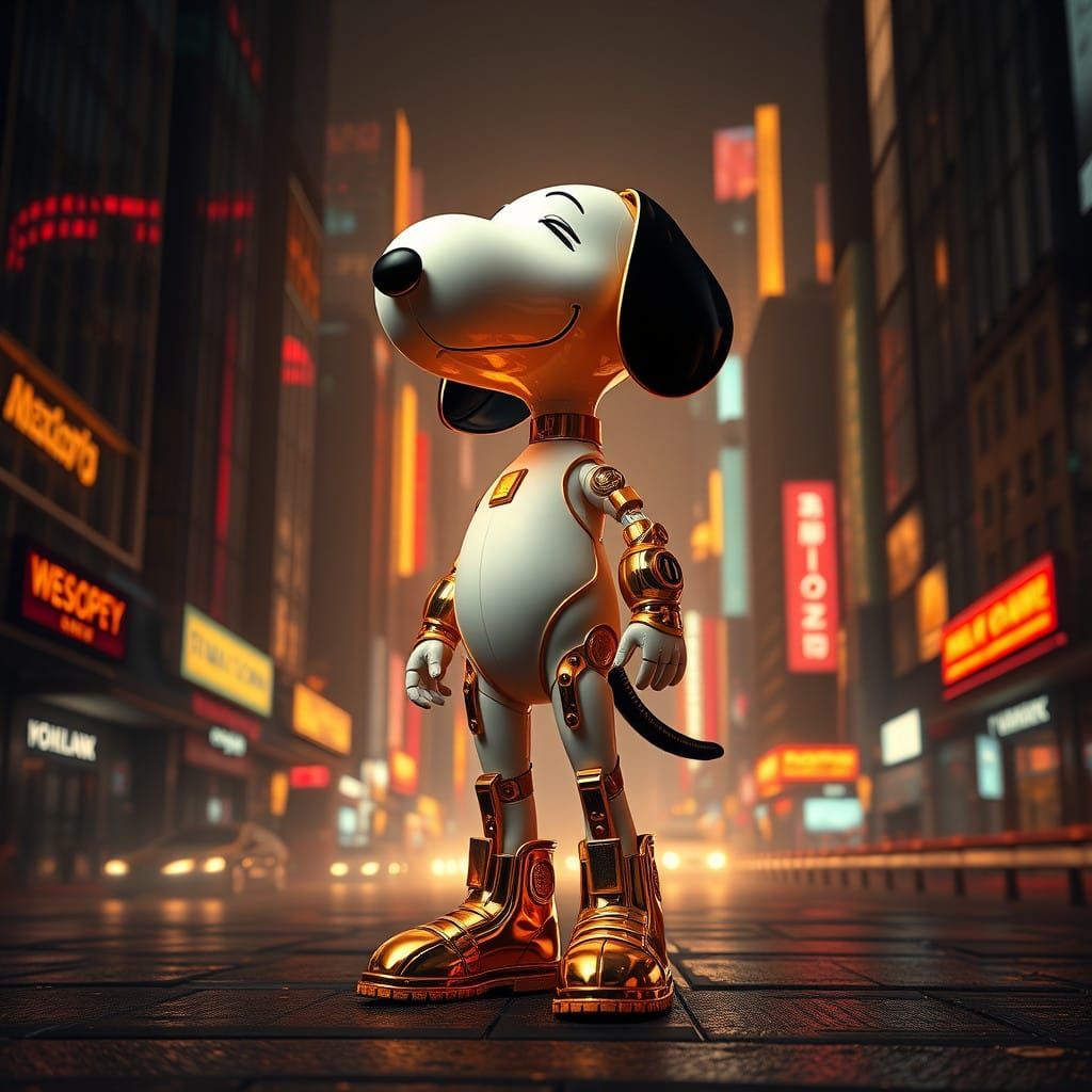 Snoopy, cyberpunk City