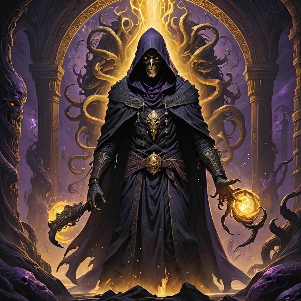 Lovecraftian Encounter in Dark Fantasy Style