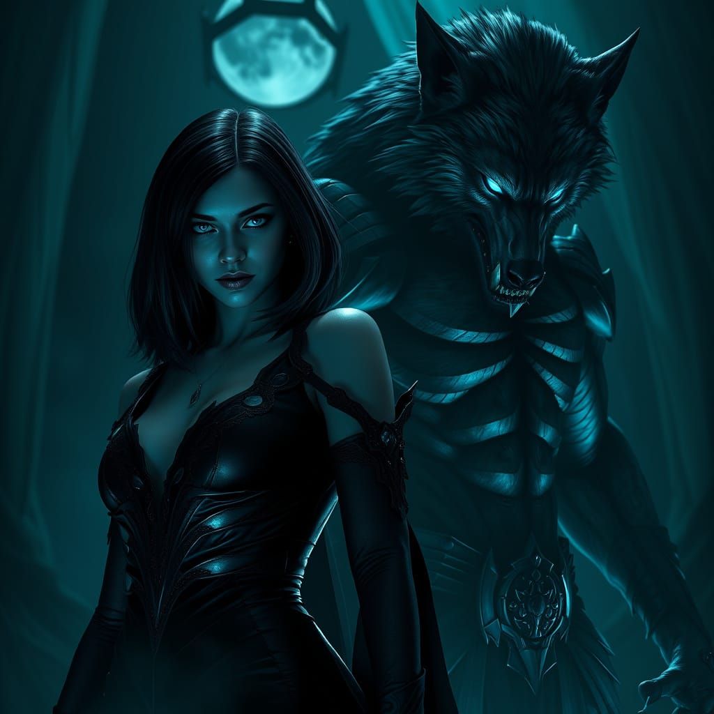 Gothic Vampire Death Dealer in Dark Fantasy World