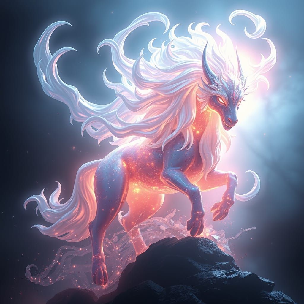 Majestic Anime Patronus Radiates Ethereal Light