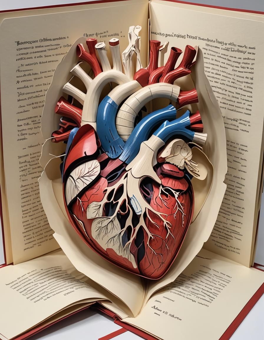 popup book showing anatomy of a heart 5