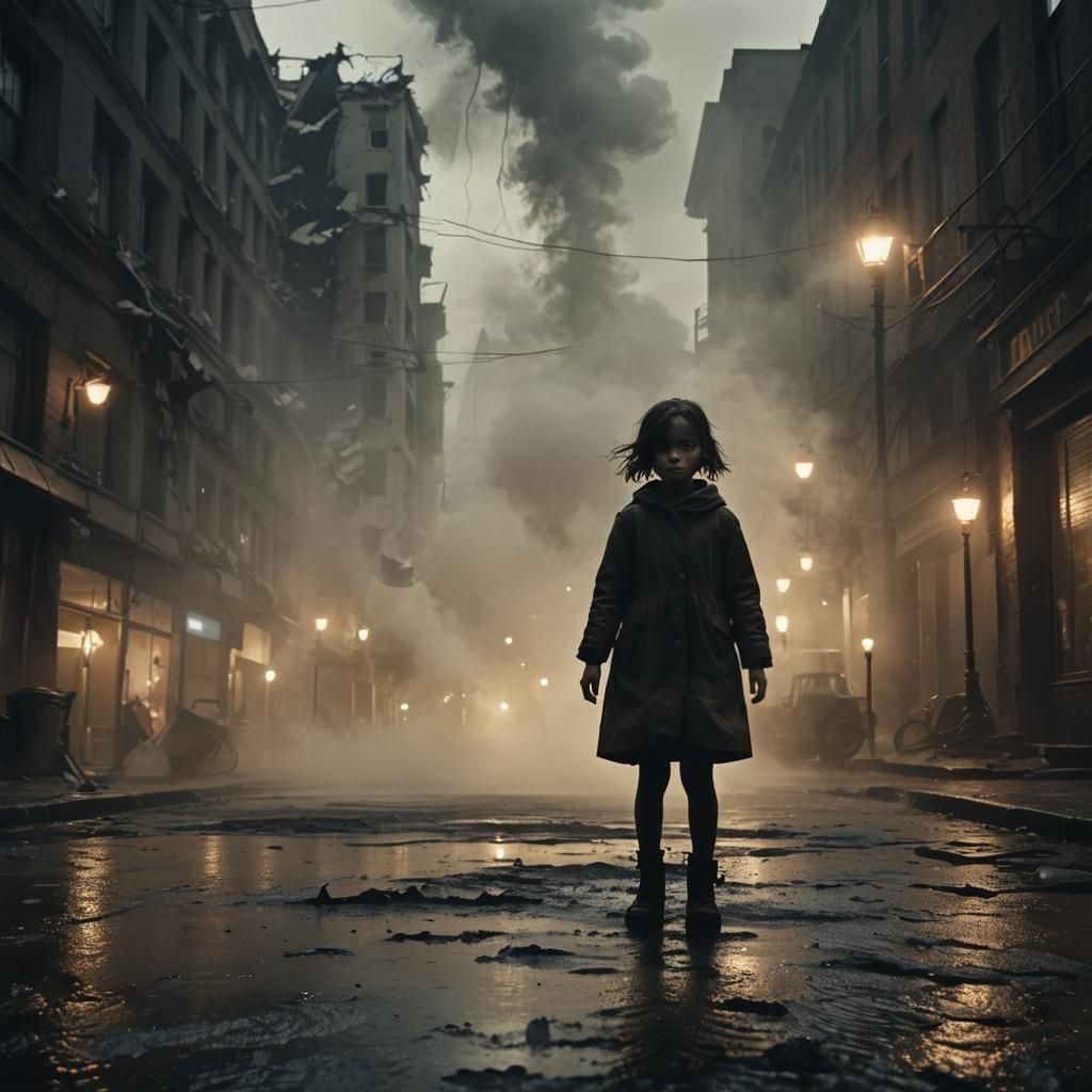 Devastation: Broken Buildings and Torn Clothing