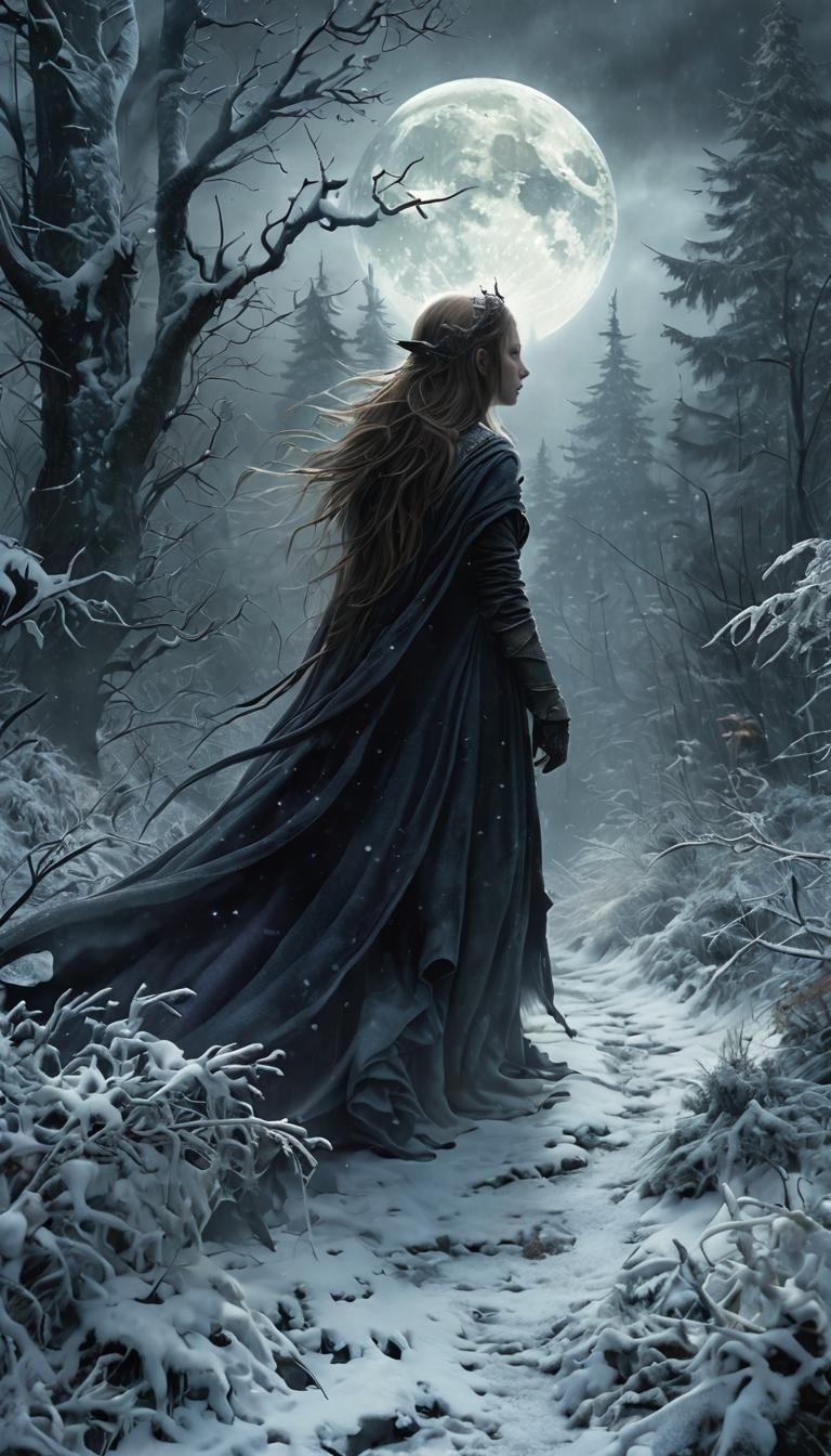 Atmospheric Winter Fantasy Art in High Detail