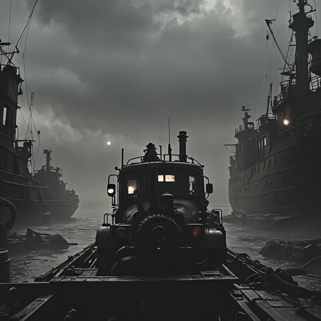 Black Ops General Awakens: Cinematic Tugboat Film Still
