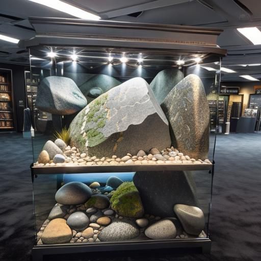 Detailed 3D Rendering of Rocks and Stones