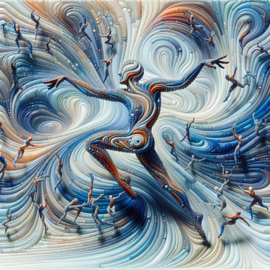 Ethereal Tap-Dancing Pixies in Textile Ceramic Style