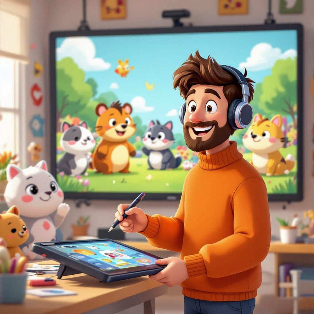 Cartoon Creator's Studio: Animated Animals on Display