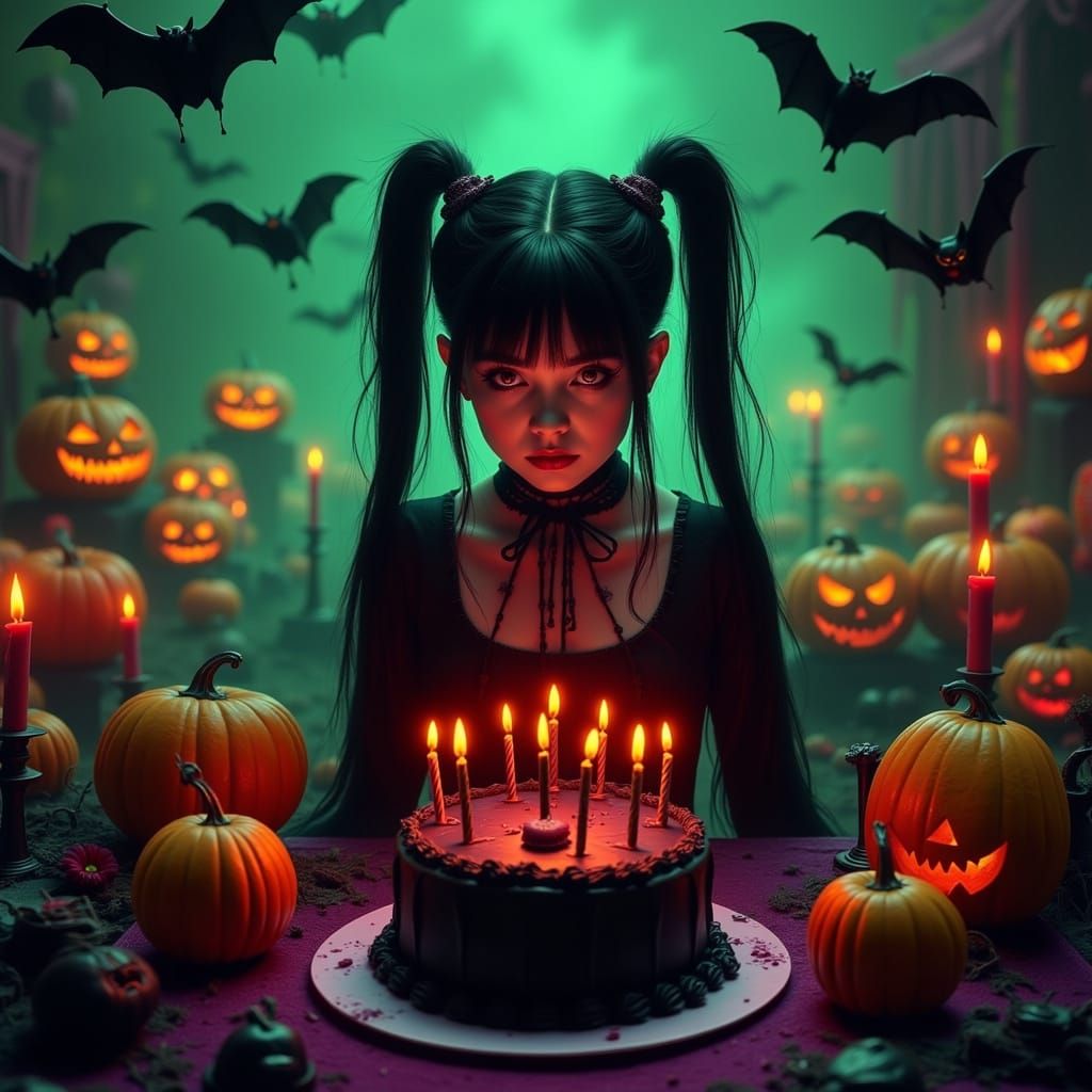 Wednesday Addams Birthday Celebration with Spooky Decor