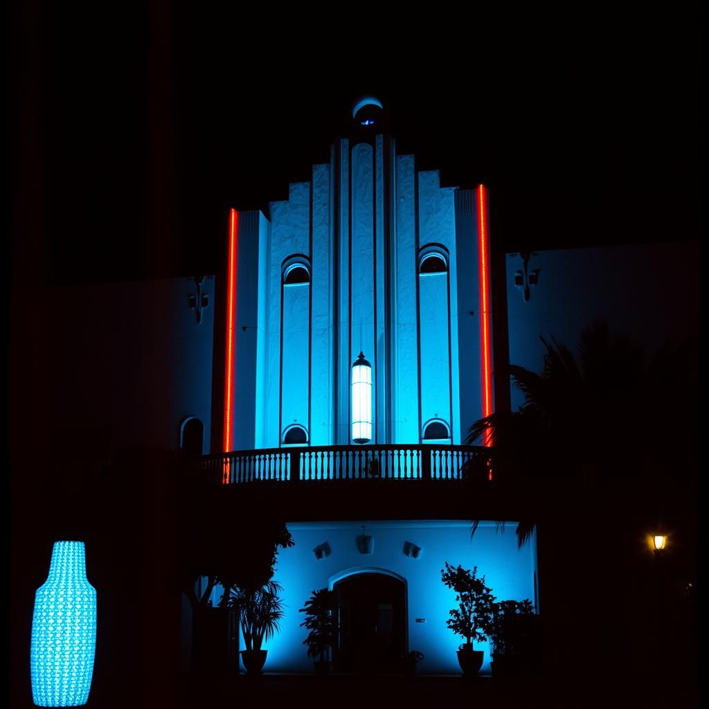 Art Deco Architecture with Cinematic Lighting