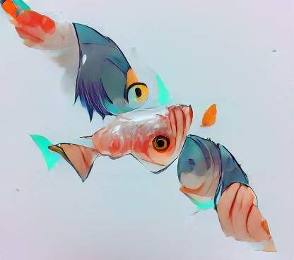 AI Generated Fish Swimming Underwater