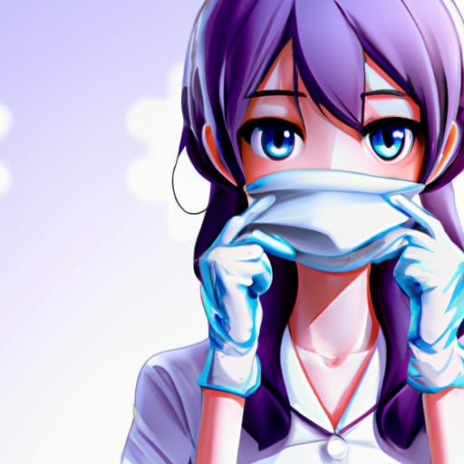 Surgical Nurse Illustration in Studio Ghibli Anime Style