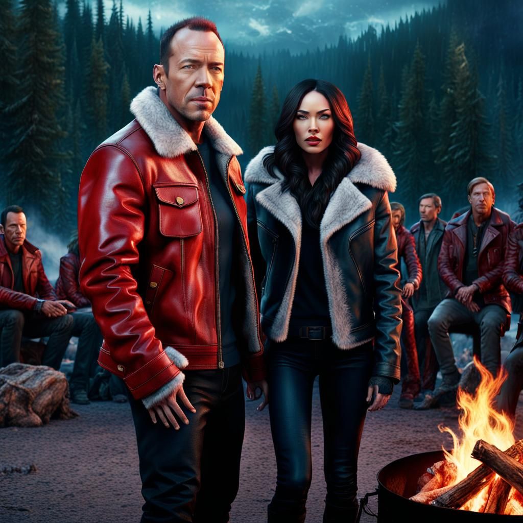 Campfire Scene with Figures in Detailed Digital Painting